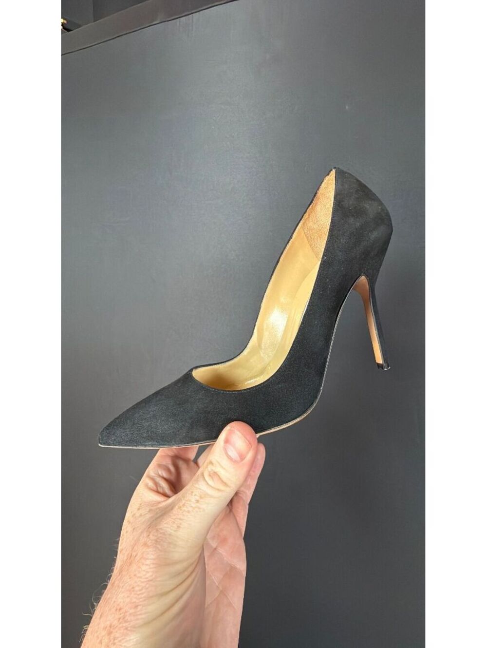 Manolo Blahnik Black Suede Pumps Size 37